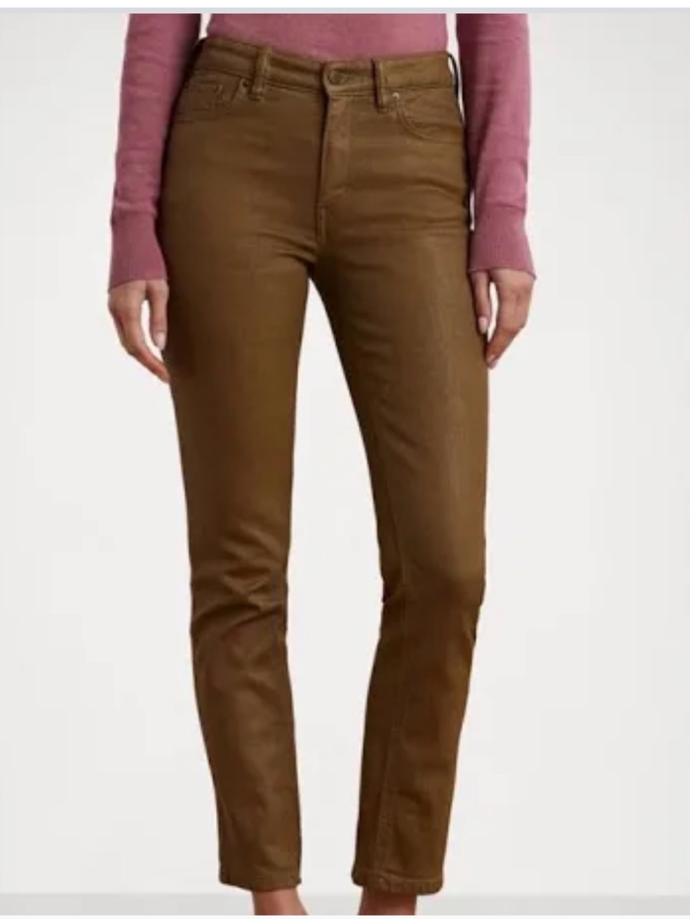 Ralph Lauren Women’s Straight Leg Jeans in Honey Tan. 33/16 High Rise Ankle NWT